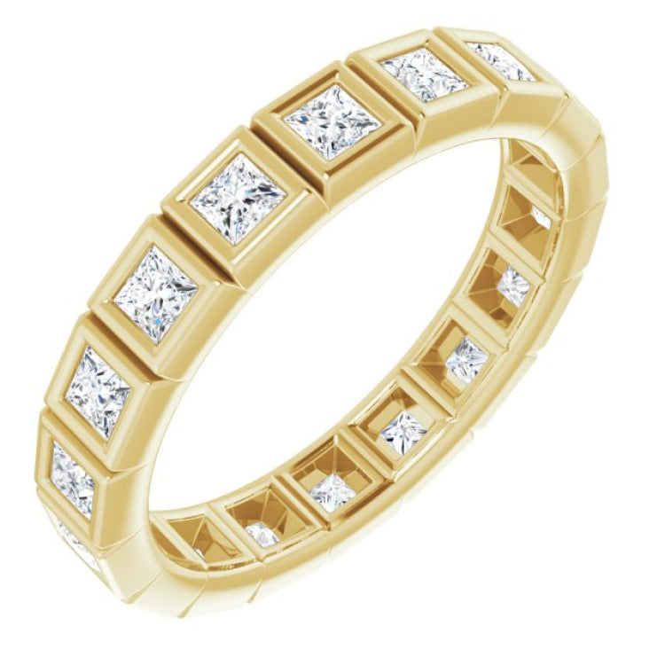 14K Yellow 1 1/5 CTW Natural Diamond Eternity Band Size 7