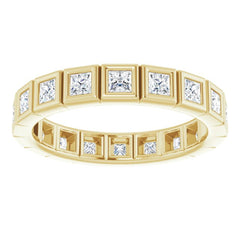 14K Yellow 1 1/5 CTW Natural Diamond Eternity Band Size 7