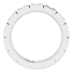 14K White 1 1/2 CTW Natural Diamond Eternity Band Size 7