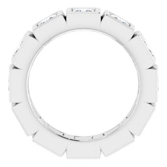 14K White 2 1/4 CTW Natural Diamond Eternity Band Size 7