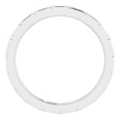 14K White 1/3 CTW Natural Diamond Eternity Band Size 7