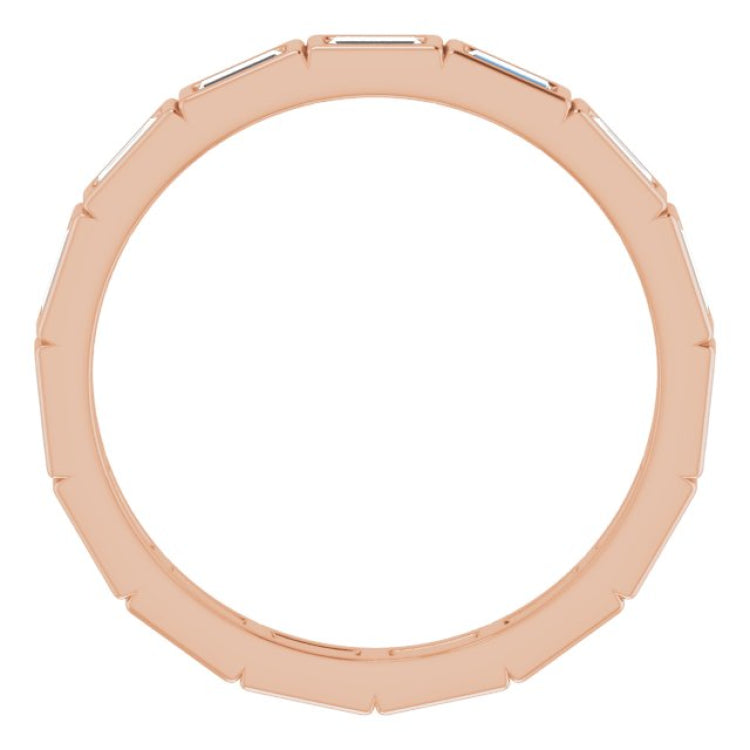 14K Rose 1/2 CTW Natural Diamond Eternity Band Size 7