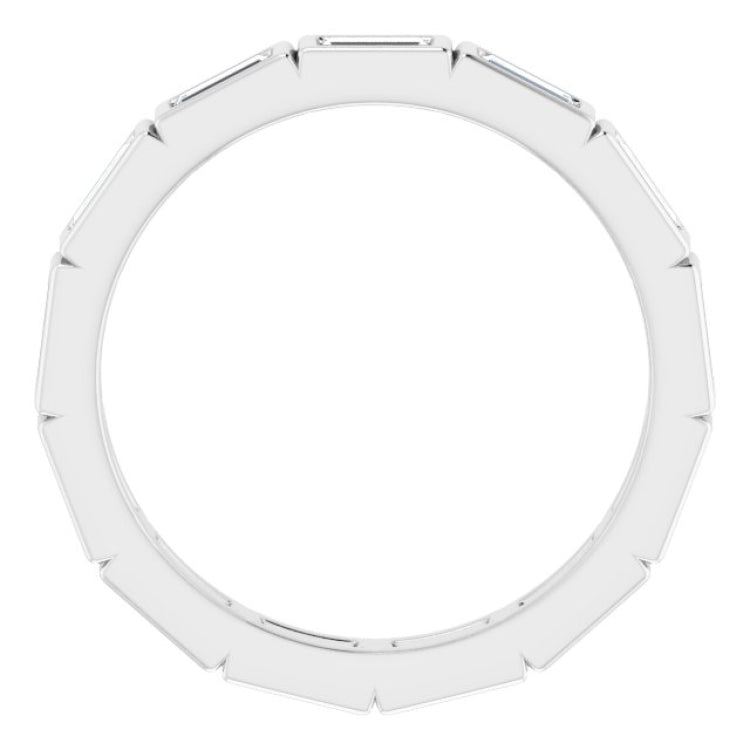 14K White 1/2 CTW Natural Diamond Eternity Band Size 7