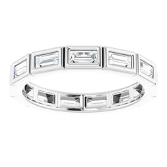 14K White 1/2 CTW Natural Diamond Eternity Band Size 7