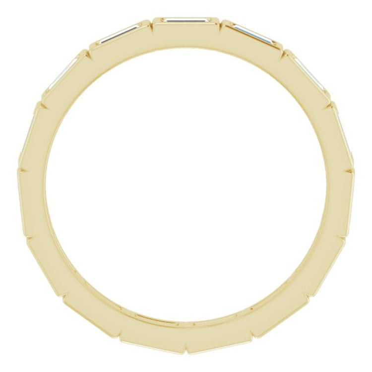 14K Yellow 1/2 CTW Natural Diamond Eternity Band Size 7