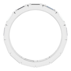 14K White 1 1/4 CTW Natural Diamond Eternity Band Size 7