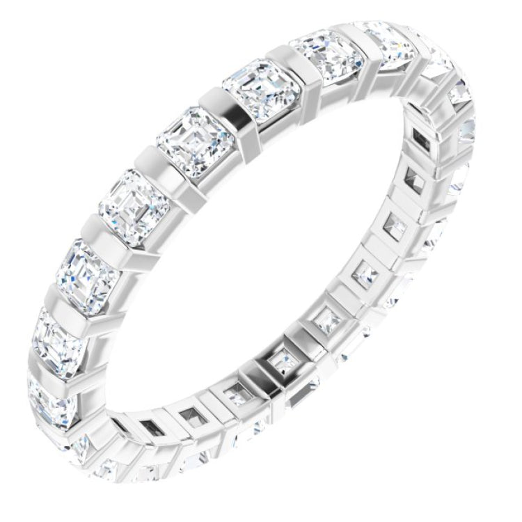 14K White 1 1/5 CTW Natural Diamond Eternity Band Size 7