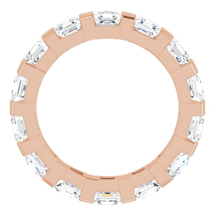 14K Rose 2 1/2 CTW Natural Diamond Eternity Band Size 7