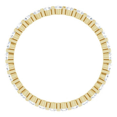 14K Yellow 1/2 CTW Natural Diamond Eternity Band Size 7