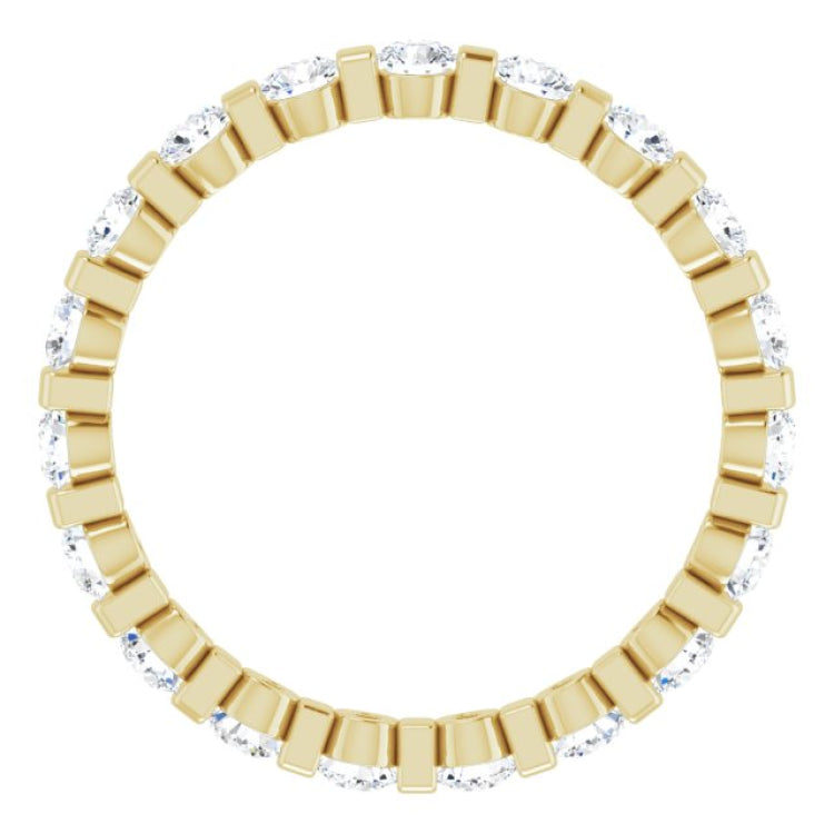 14K Yellow 1 CTW Natural Diamond Eternity Band Size 7