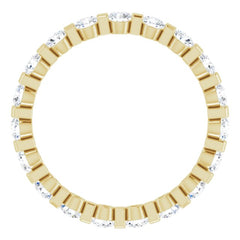 14K Yellow 1 CTW Natural Diamond Eternity Band Size 7