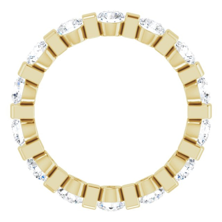 14K Yellow 1 5/8 CTW Natural Diamond Eternity Band Size 7