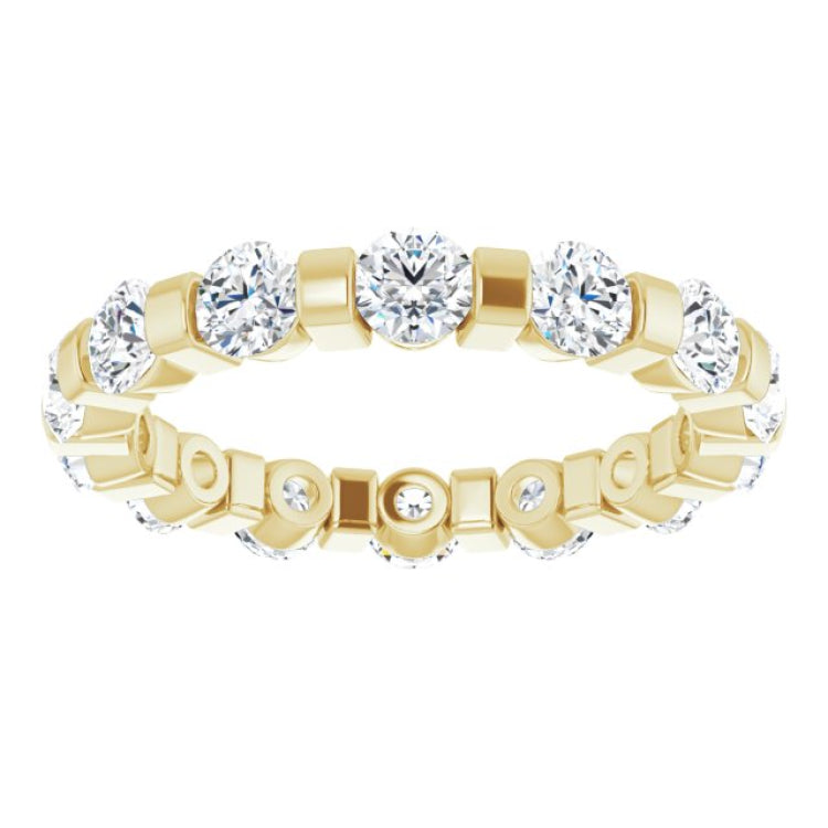 14K Yellow 1 5/8 CTW Natural Diamond Eternity Band Size 7