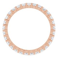 14K Rose 3/4 CTW Natural Diamond Eternity Band Size 7