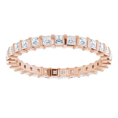 14K Rose 3/4 CTW Natural Diamond Eternity Band Size 7