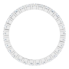 14K White 3/4 CTW Natural Diamond Eternity Band Size 7