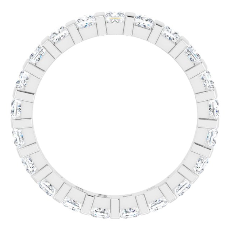 14K White 1 1/5 CTW Natural Diamond Eternity Band Size 7