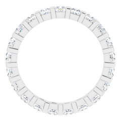 14K White 1 1/5 CTW Natural Diamond Eternity Band Size 7