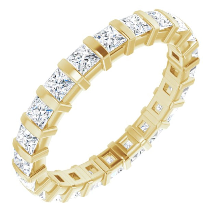 14K Yellow 1 1/5 CTW Natural Diamond Eternity Band Size 7