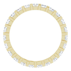 14K Yellow 1 1/2 CTW Natural Diamond Eternity Band Size 7