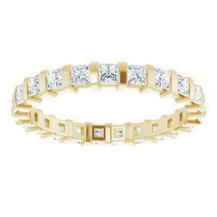 14K Yellow 1 1/2 CTW Natural Diamond Eternity Band Size 7