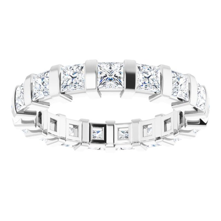 14K White 1 7/8 CTW Natural Diamond Eternity Band Size 7