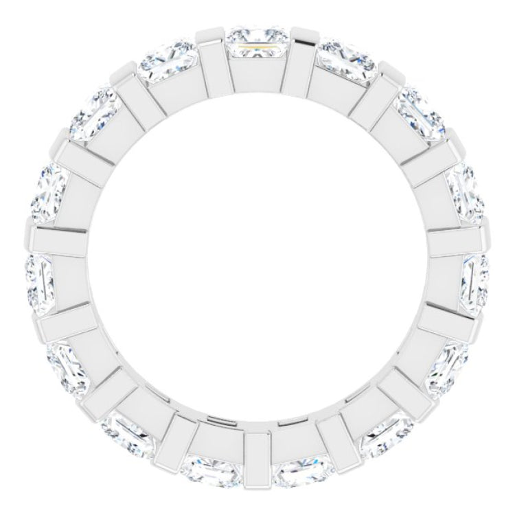 14K White 2 1/2 CTW Natural Diamond Eternity Band Size 7