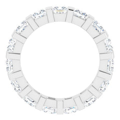 14K White 2 1/2 CTW Natural Diamond Eternity Band Size 7