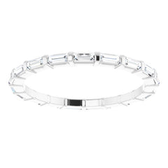 14K White 3/8 CTW Natural Diamond Eternity Band Size 7