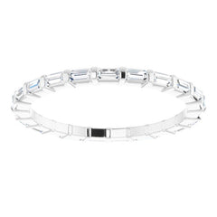 14K White 1/3 CTW Natural Diamond Eternity Band Size 7