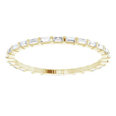14K Yellow 1/3 CTW Natural Diamond Eternity Band Size 7