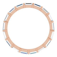 14K Rose 5/8 CTW Natural Diamond Eternity Band Size 7