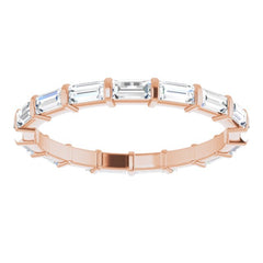 14K Rose 5/8 CTW Natural Diamond Eternity Band Size 7