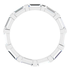 14K White 1 5/8 CTW Natural Diamond Eternity Band Size 7