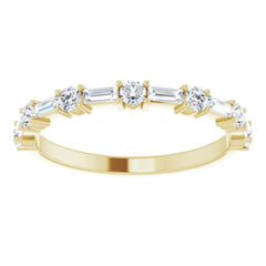 14K Yellow 1/2 CTW Natural Diamond Anniversary Band