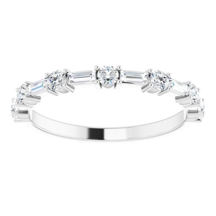 Platinum 1/2 CTW Natural Diamond Anniversary Band
