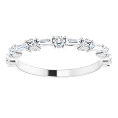 Platinum 1/2 CTW Natural Diamond Anniversary Band