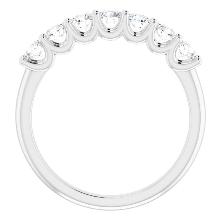 Platinum 5/8 CTW Natural Diamond Anniversary Band