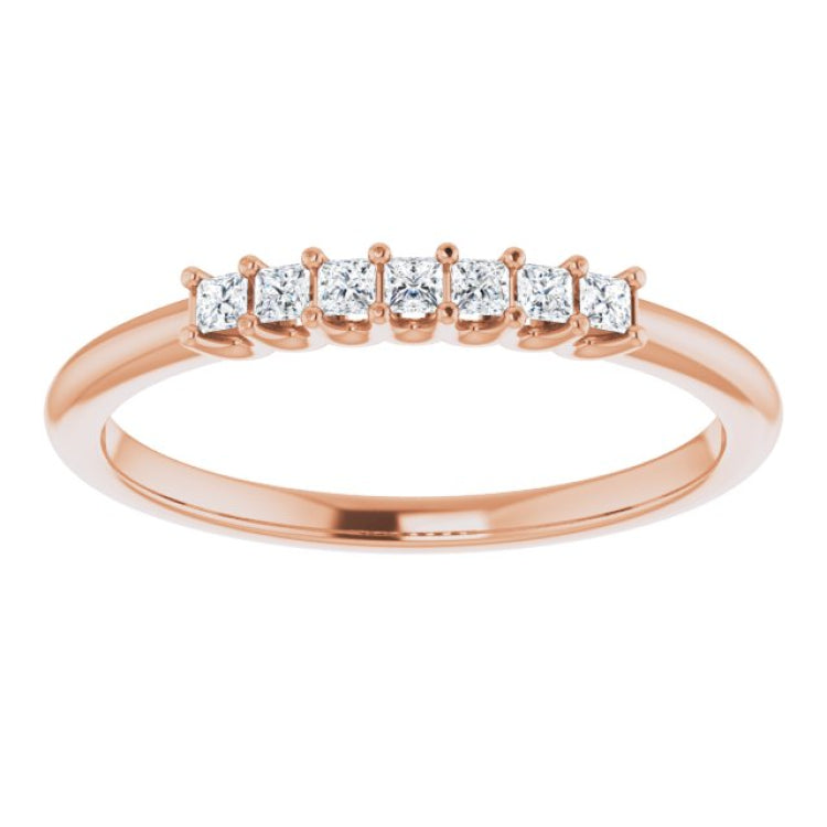 14K Rose 1/6 CTW Natural Diamond Anniversary Band