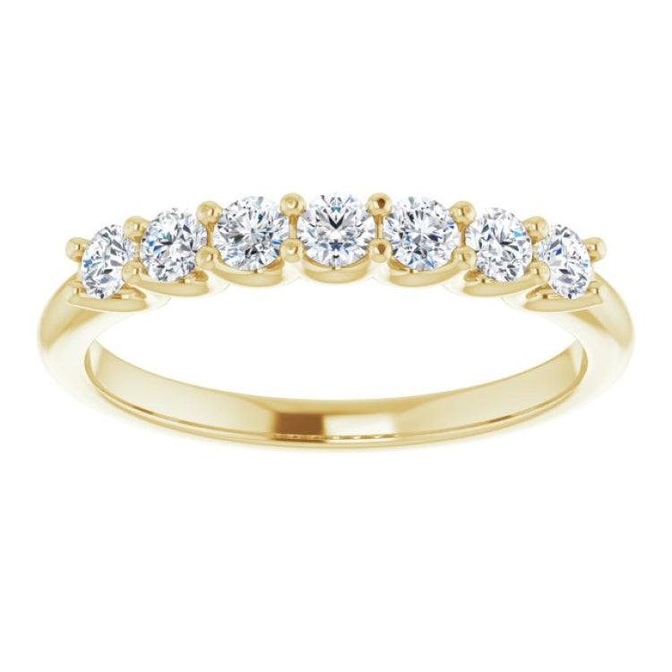 14K Yellow 3/8 CTW Natural Diamond Anniversary Band
