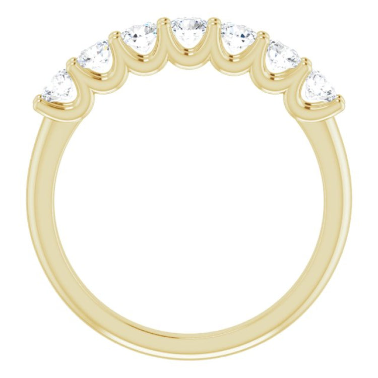 14K Yellow 5/8 CTW Natural Diamond Anniversary Band