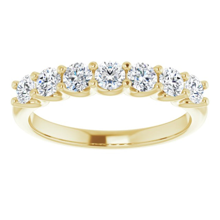 14K Yellow 5/8 CTW Natural Diamond Anniversary Band