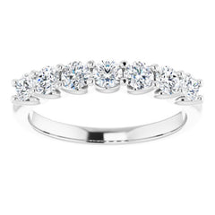 14K White 5/8 CTW Natural Diamond Anniversary Band