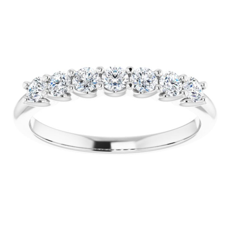 Platinum 3/8 CTW Natural Diamond Anniversary Band