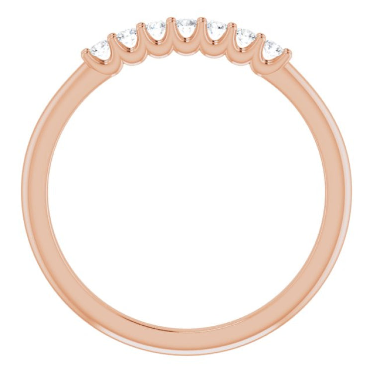 14K Rose 1/10 CTW Natural Diamond Anniversary Band