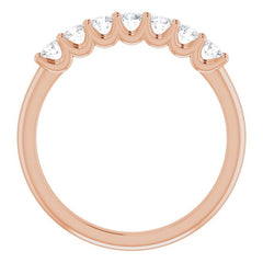 14K Rose 3/8 CTW Natural Diamond Anniversary Band