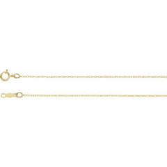 14K Yellow .75 mm Rope 16" Chain
