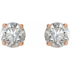 14K Rose 3/4 CTW Natural Diamond Earrings