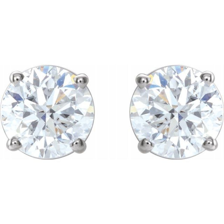 14K White 1 1/2 CTW Natural Diamond Earrings