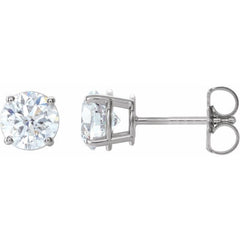 14K White 1 1/2 CTW Natural Diamond Earrings